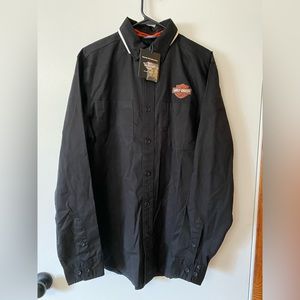 Harley Davidson button down embroidered shirts